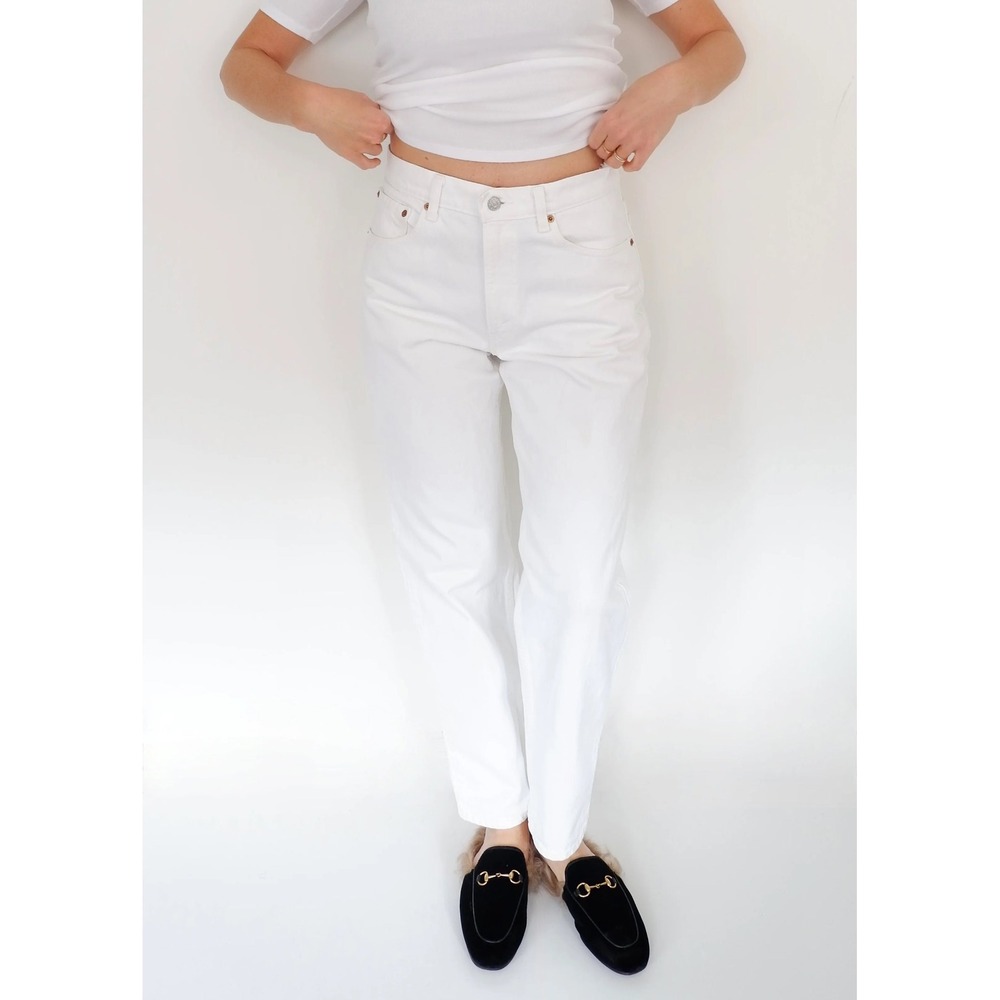Vintage 03'‎ Levis 550 Relaxed Fit Tapered Leg White Jeans Size 6 Y2K